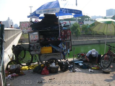 Bicycle Repair Stand in Beijing