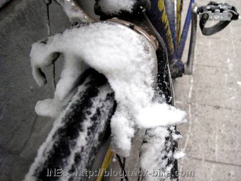 My Bike Brake Covered in Snow