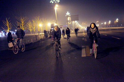 Natooke Riding on Beijing Streets